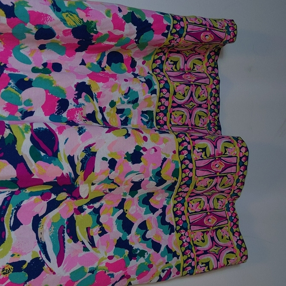 Lilly Pulitzer Size S Sophiletta Dress Pina Colada Club V Neck Dress Style 27686 - Picture 5 of 12